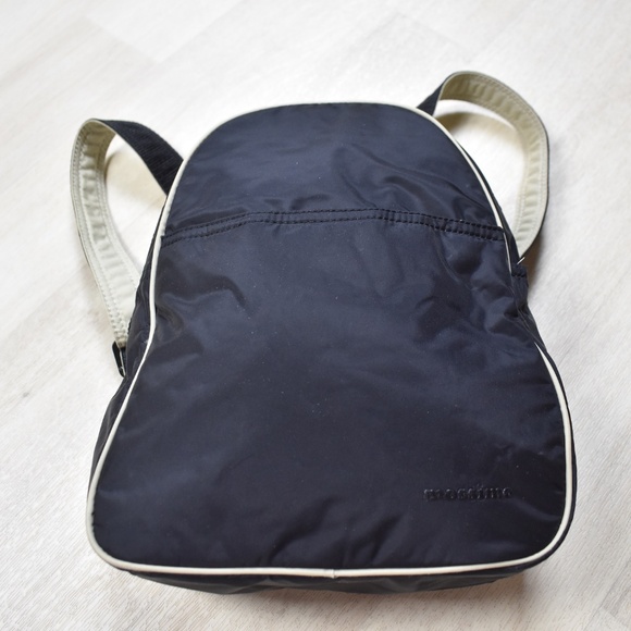 Y2K Mossimo Mini Backpack Sporty Nylon Black Meredith Blake 10x9x4" VTG 2000s - Picture 2 of 5